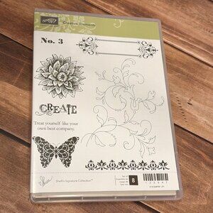 STAMPIN' UP 122647 CREATIVE ELEMENTS RUBBER CLEAR MOUNT STAMP SET OF 8 BY SHELLI
